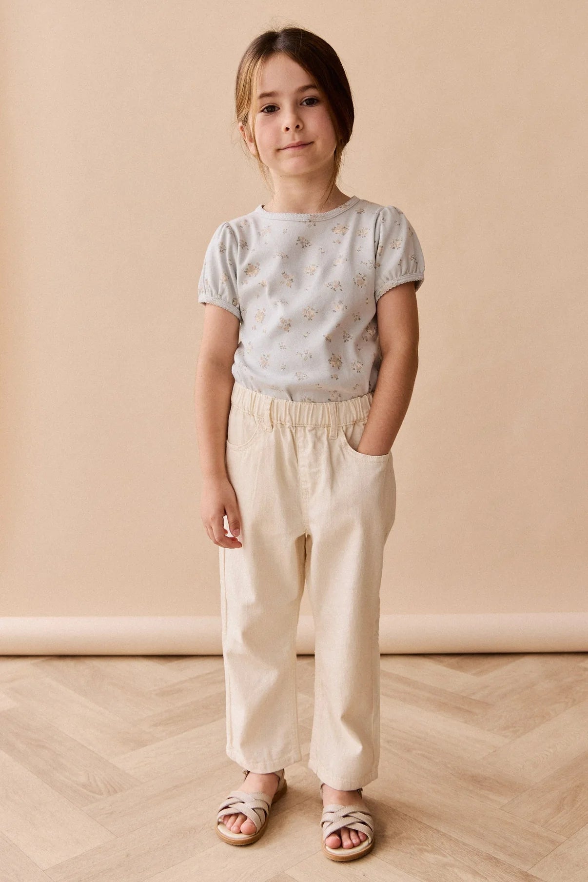 Organic Cotton Prarie Top || Petite Fleur Blue