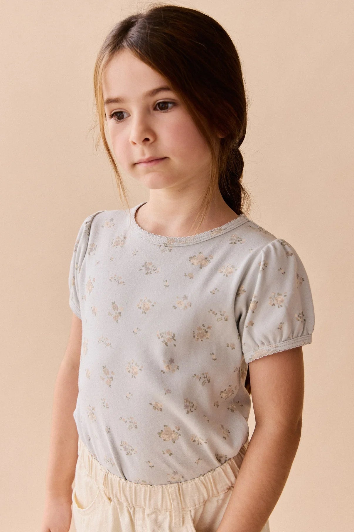 Organic Cotton Prarie Top || Petite Fleur Blue