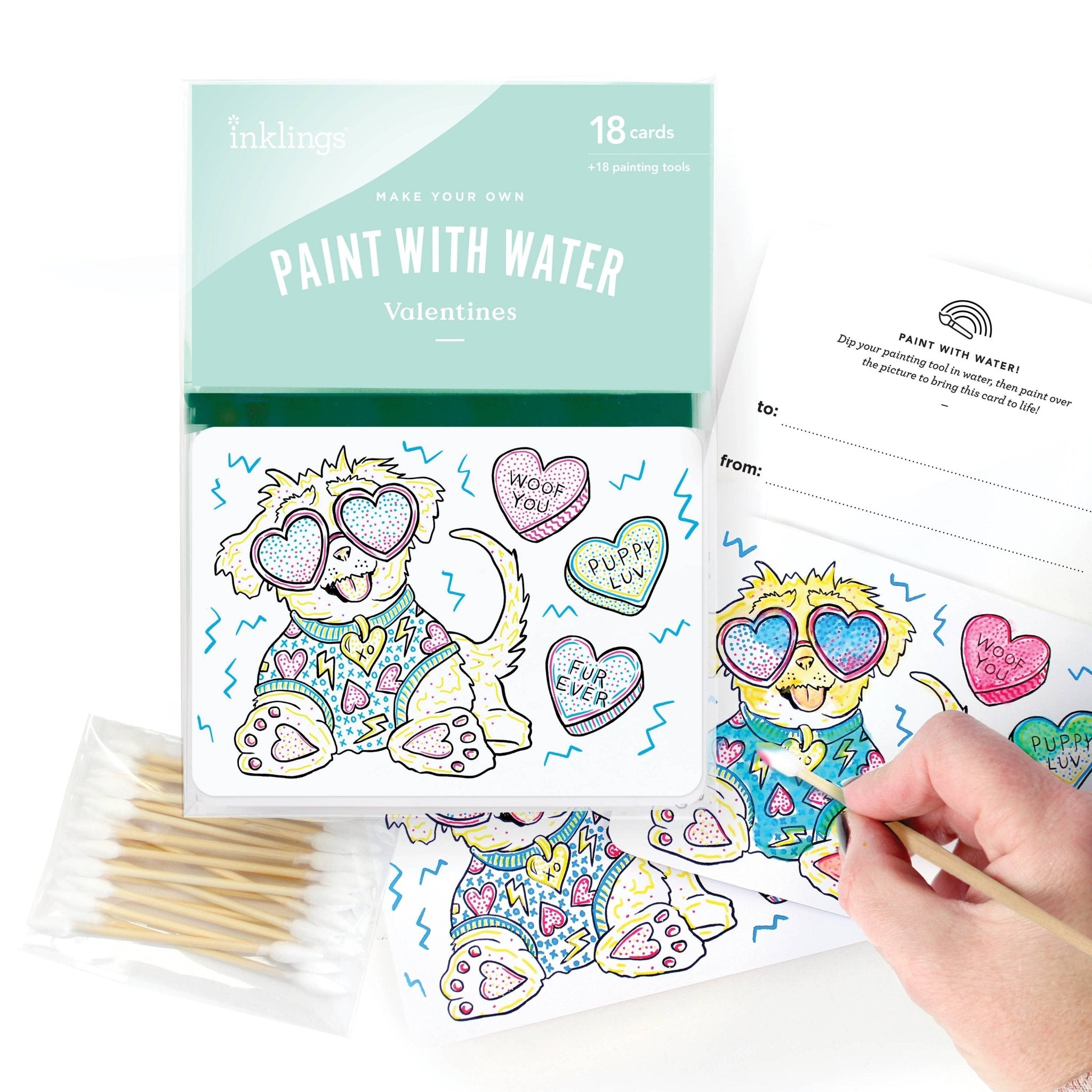 Paint with Water Valentine Cards | Puppy
