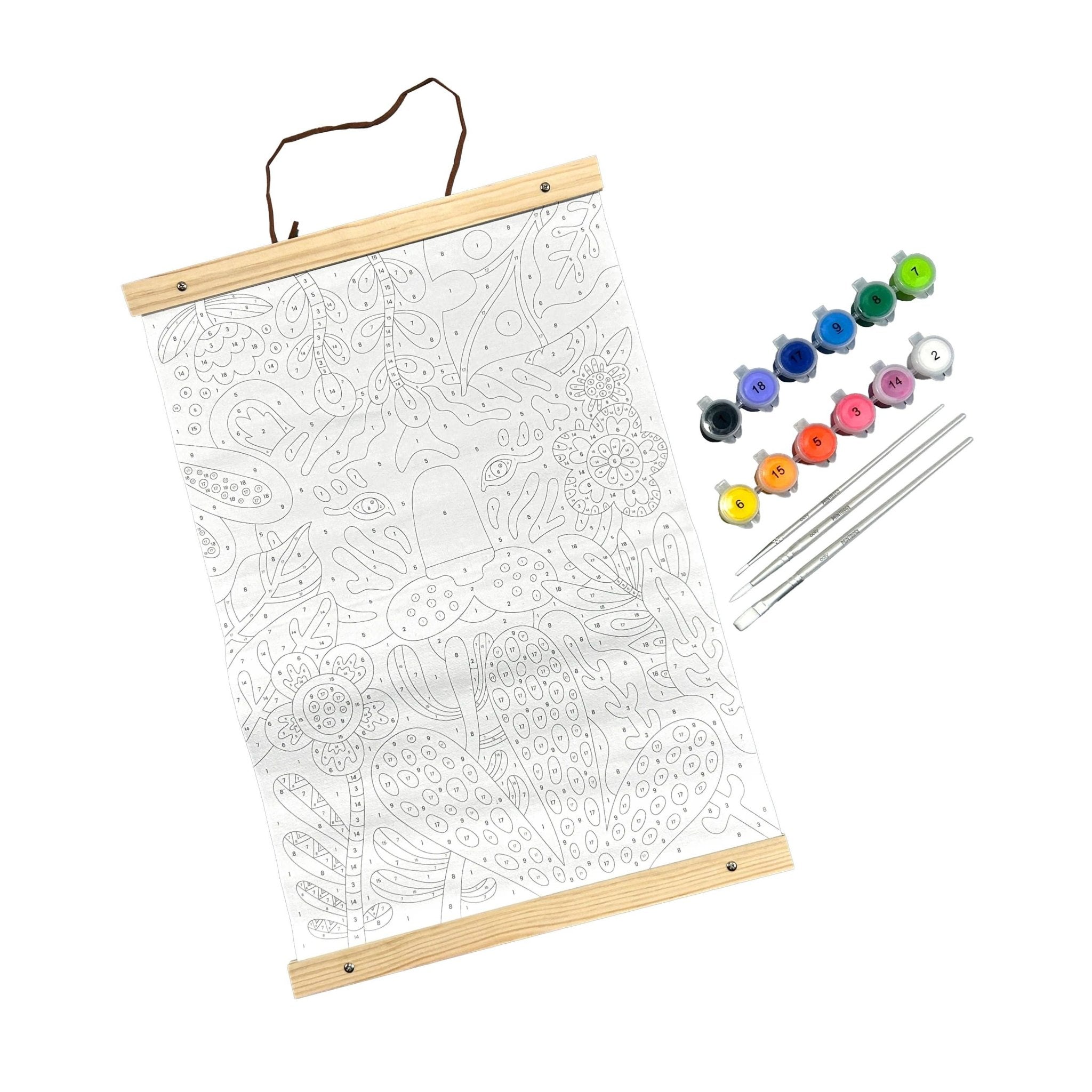 Paintology Paint By Number Canvas Kit | Tiger Eyes