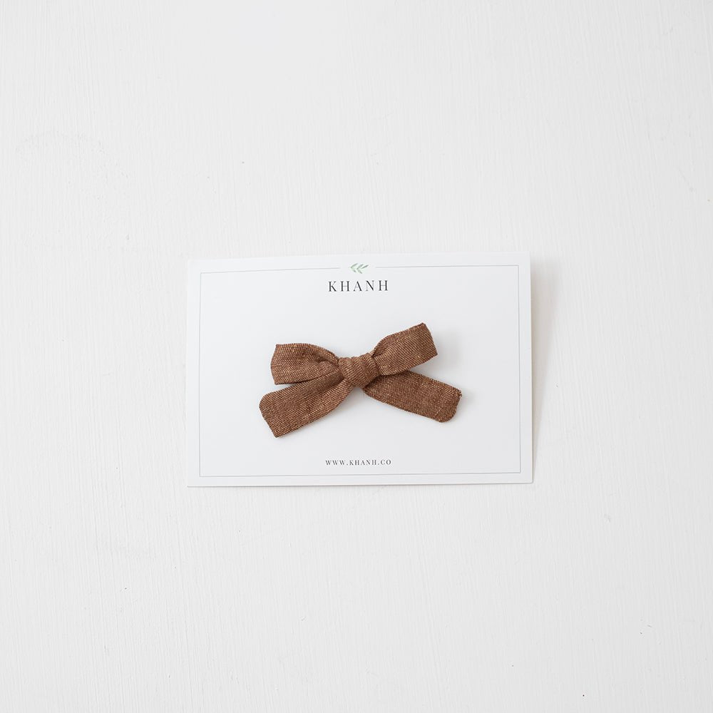 Pecan | Petite Hand - Tied Bow