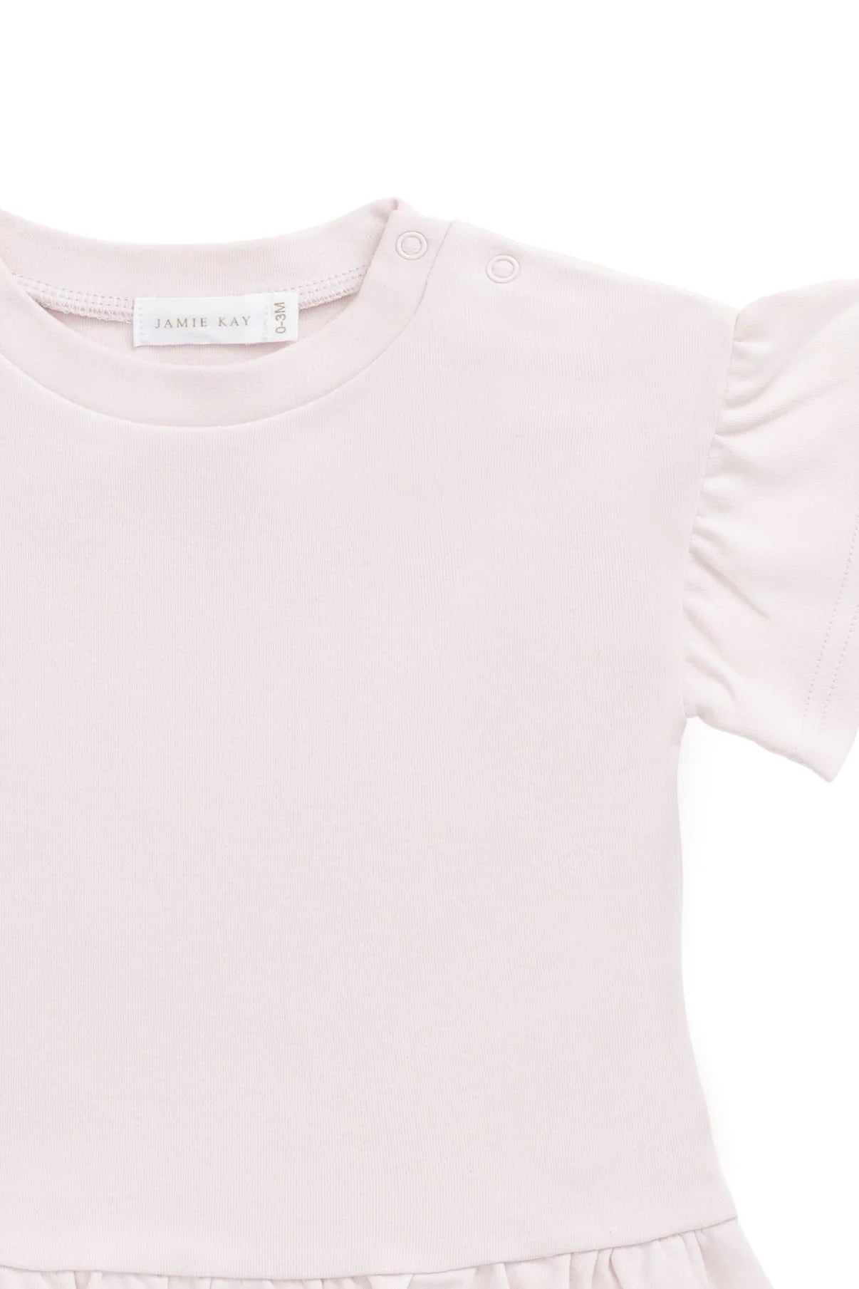 Pima Cotton Courtney Ruffle Top || Soft Misty Rose