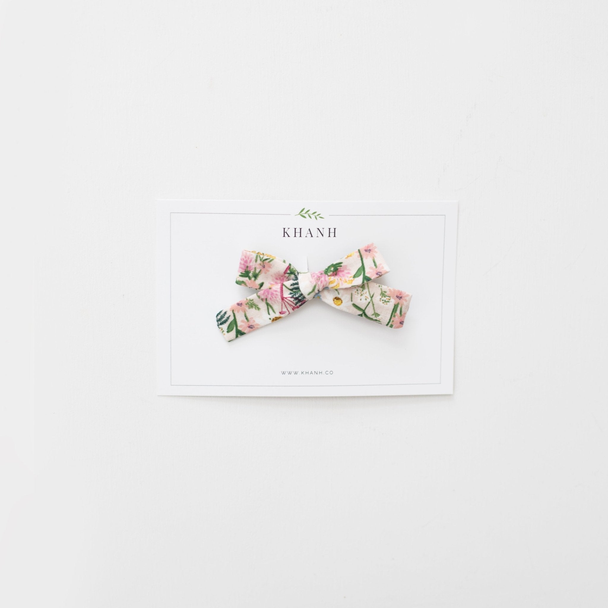 Pink Wildflower | Petite Hand - Tied Bow