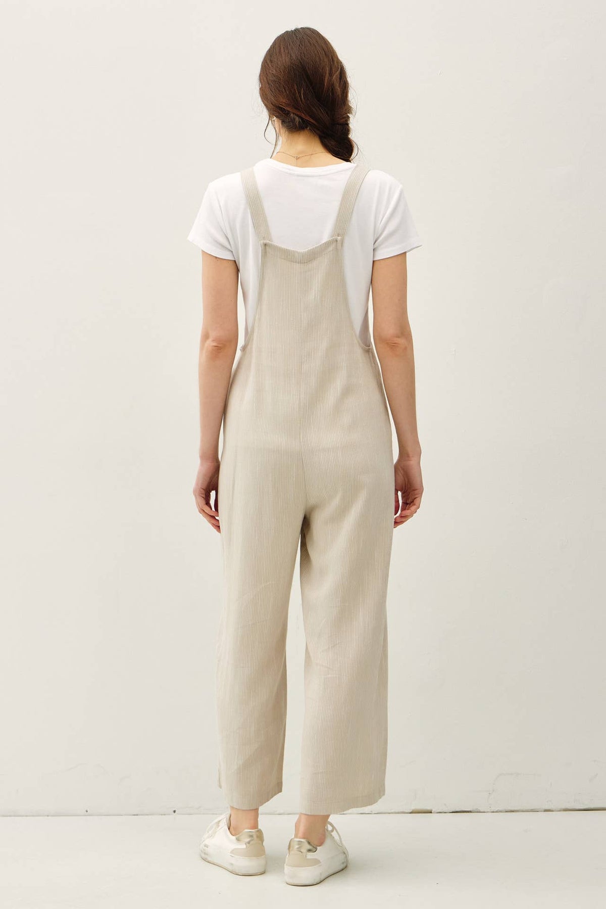 Pinstripe Linen Overalls – Khanh