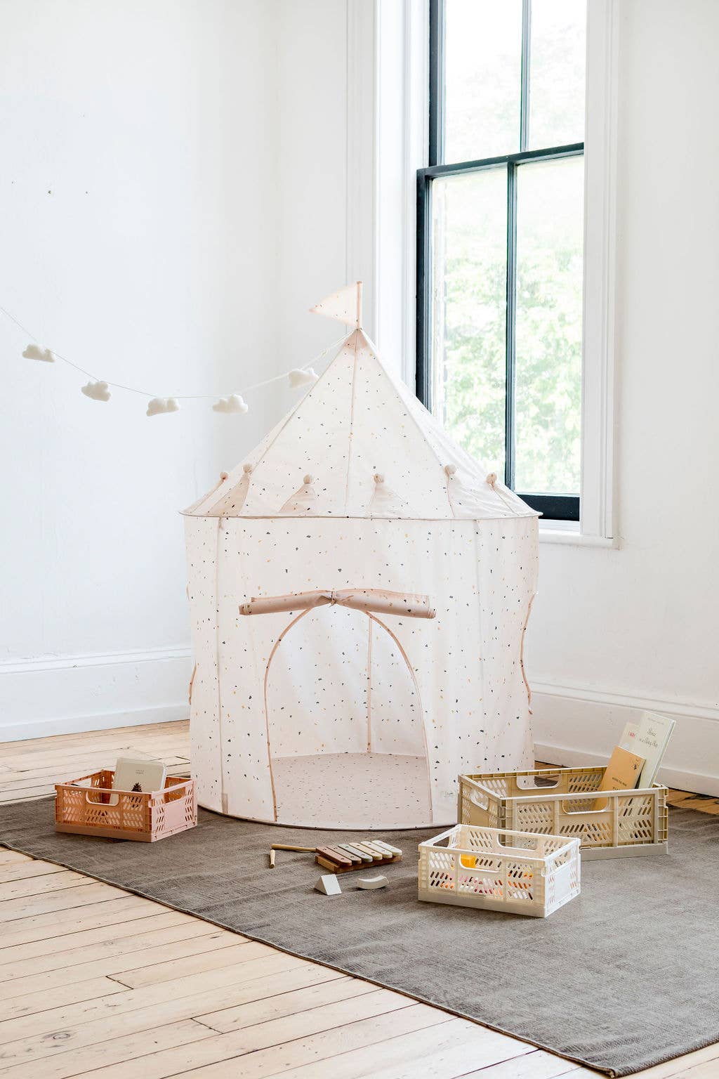 Play Tent Castle - Print | Terrazzo Beige