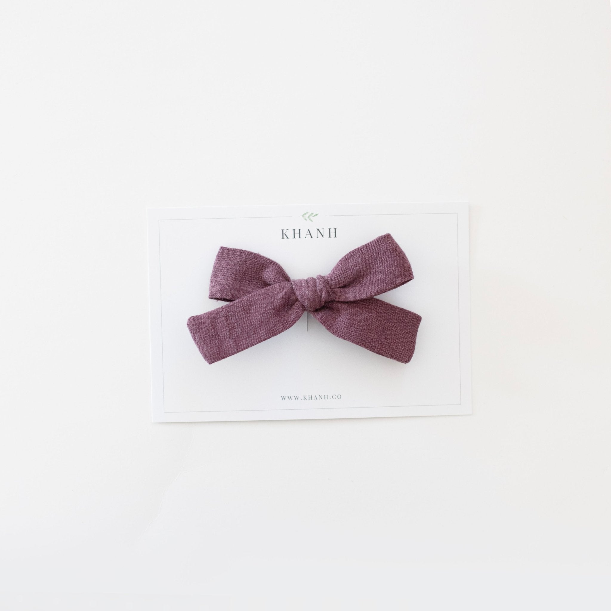 Plum | Medium Hand Tied Bow