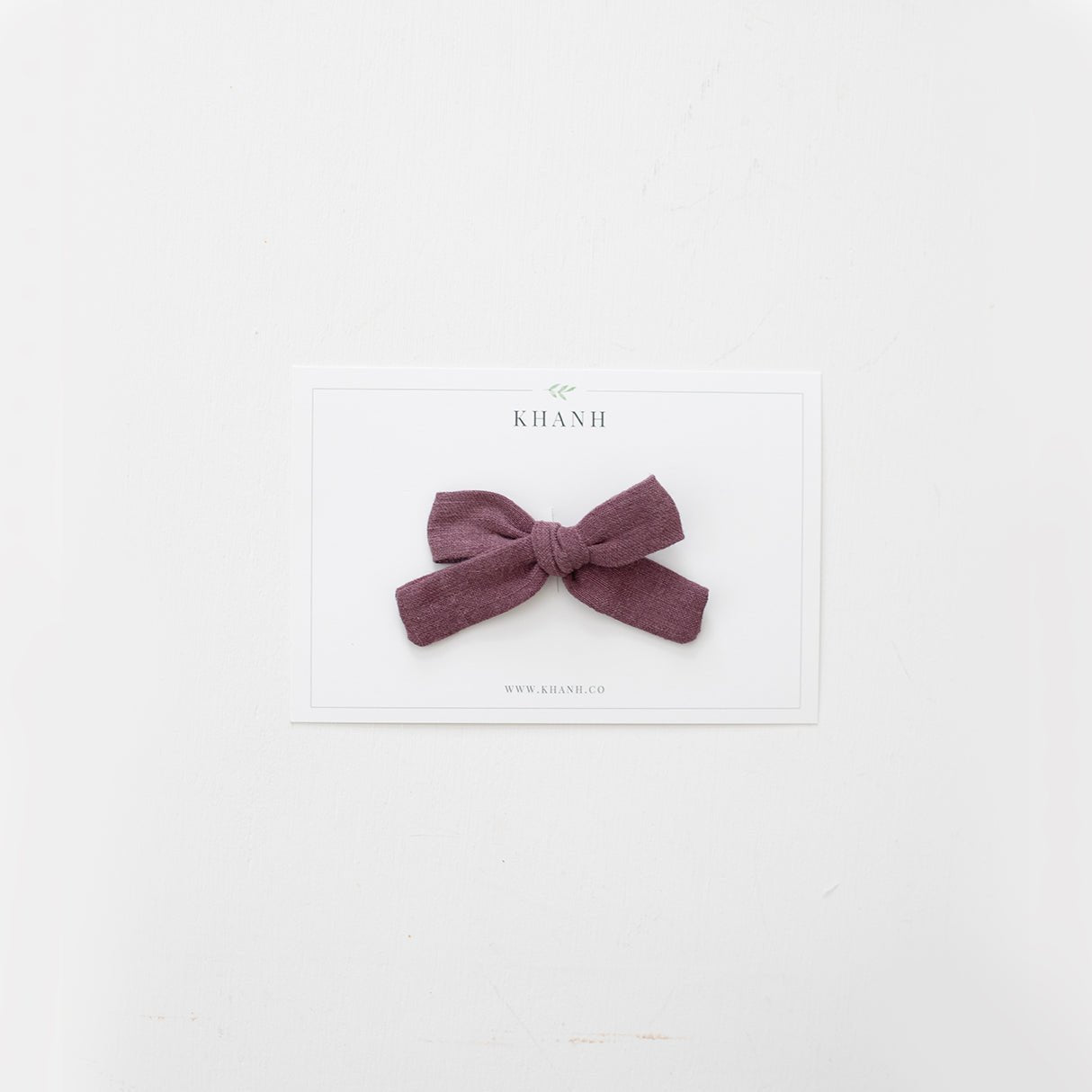 Plum | Petite Hand - Tied Bow