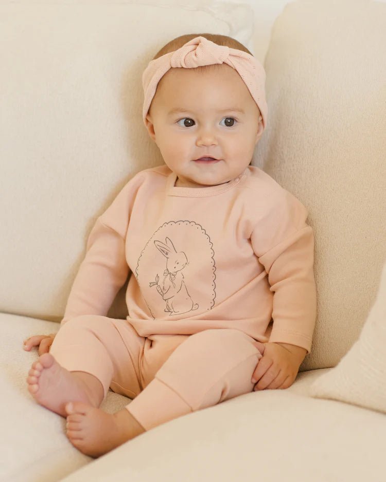 Pointelle Knotted Headband || Melon