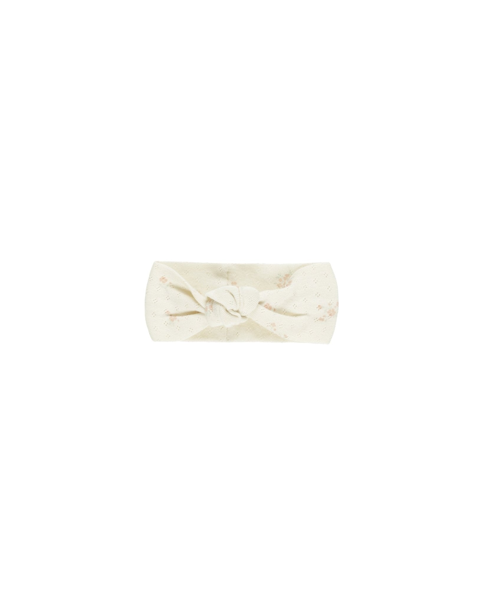 Pointelle Knotted Headband || Pink Ditsy