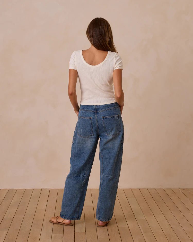 Pointelle Tee || Ivory
