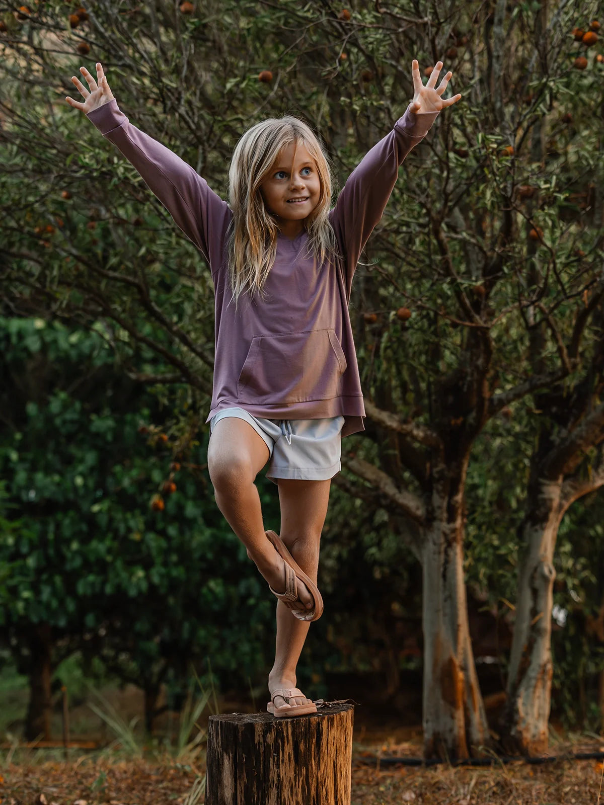 Girls' Bamboo Shade Hoodie || Lilac - Youth