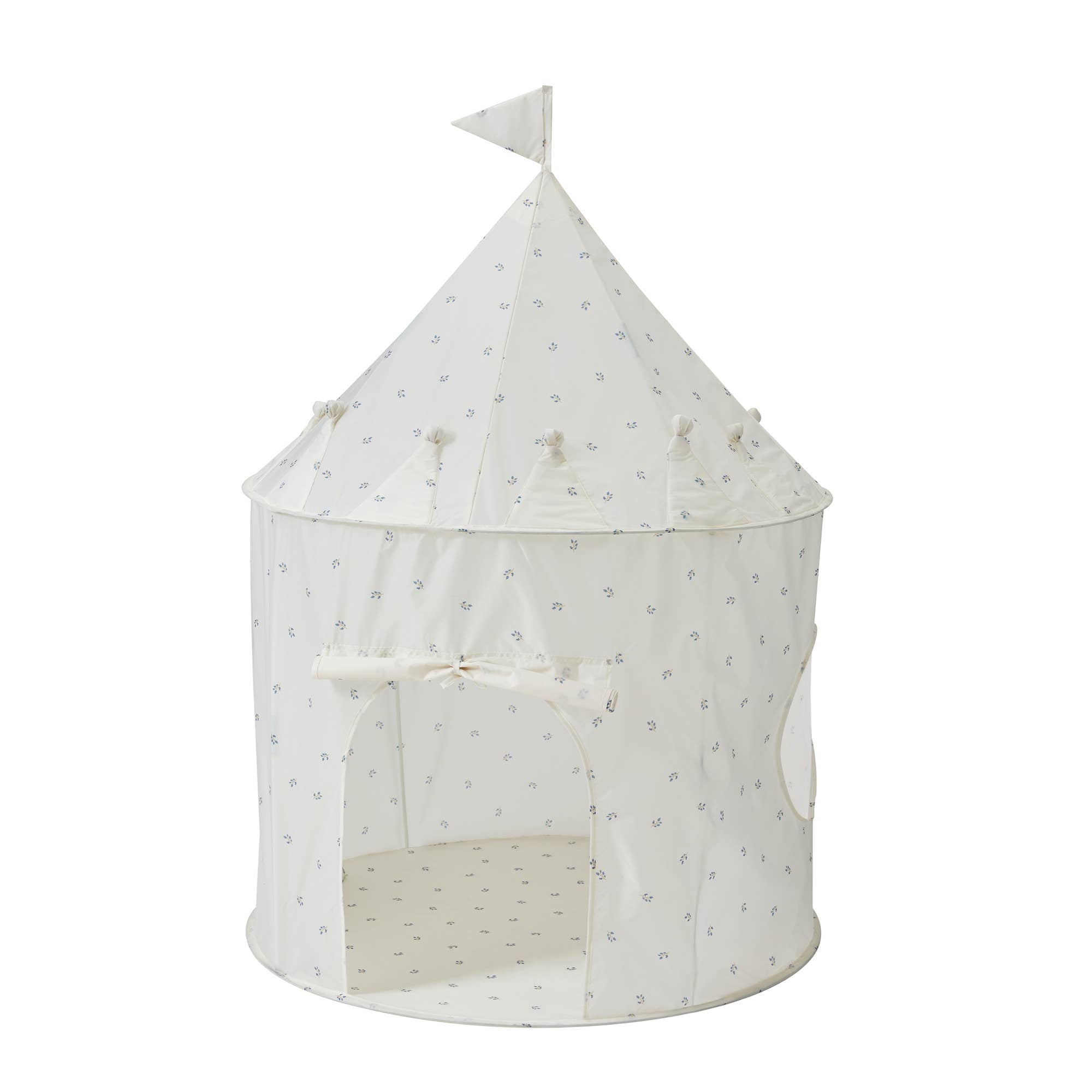 Recycled Fabric Play Tent Castle - Prints | Blueberry Ivory