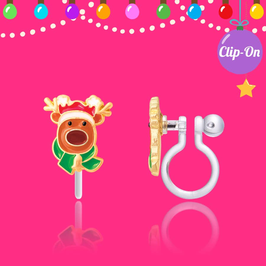 Reindeer Magic | Clip On Earrings