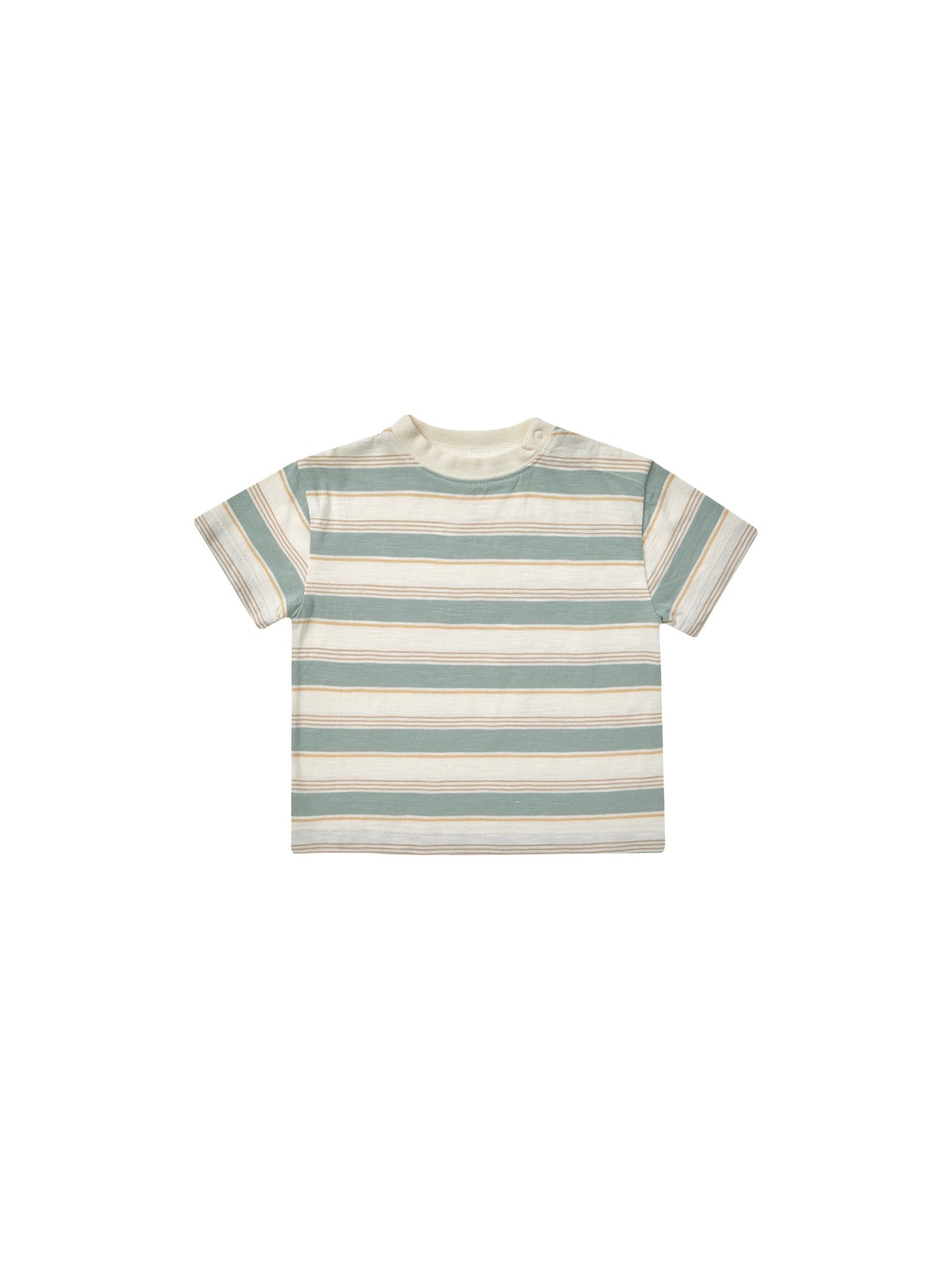 Relaxed Tee || Aqua Stripe - LAST ONE 6/12M