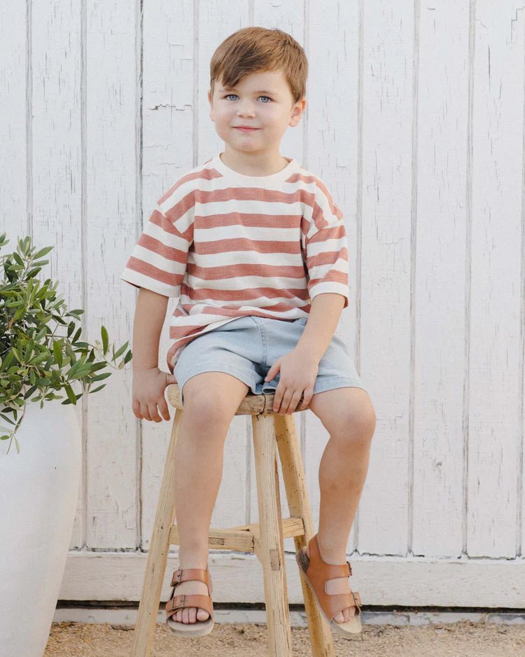Relaxed Tee || Poppy Stripe