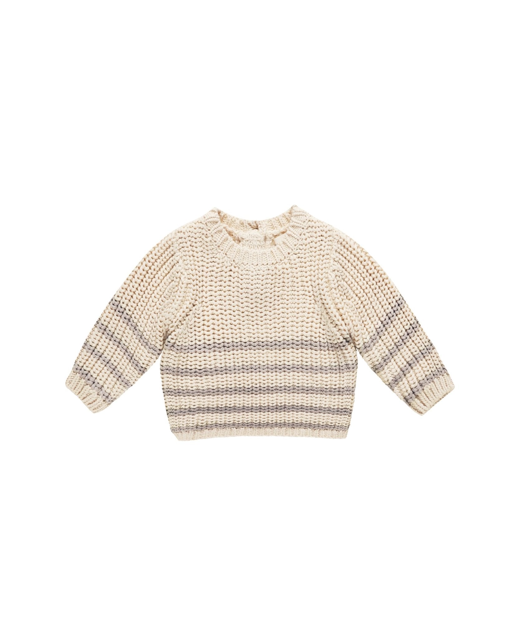 Rex Sweater || Fog Stripe - LAST 3/6M & 12/18M