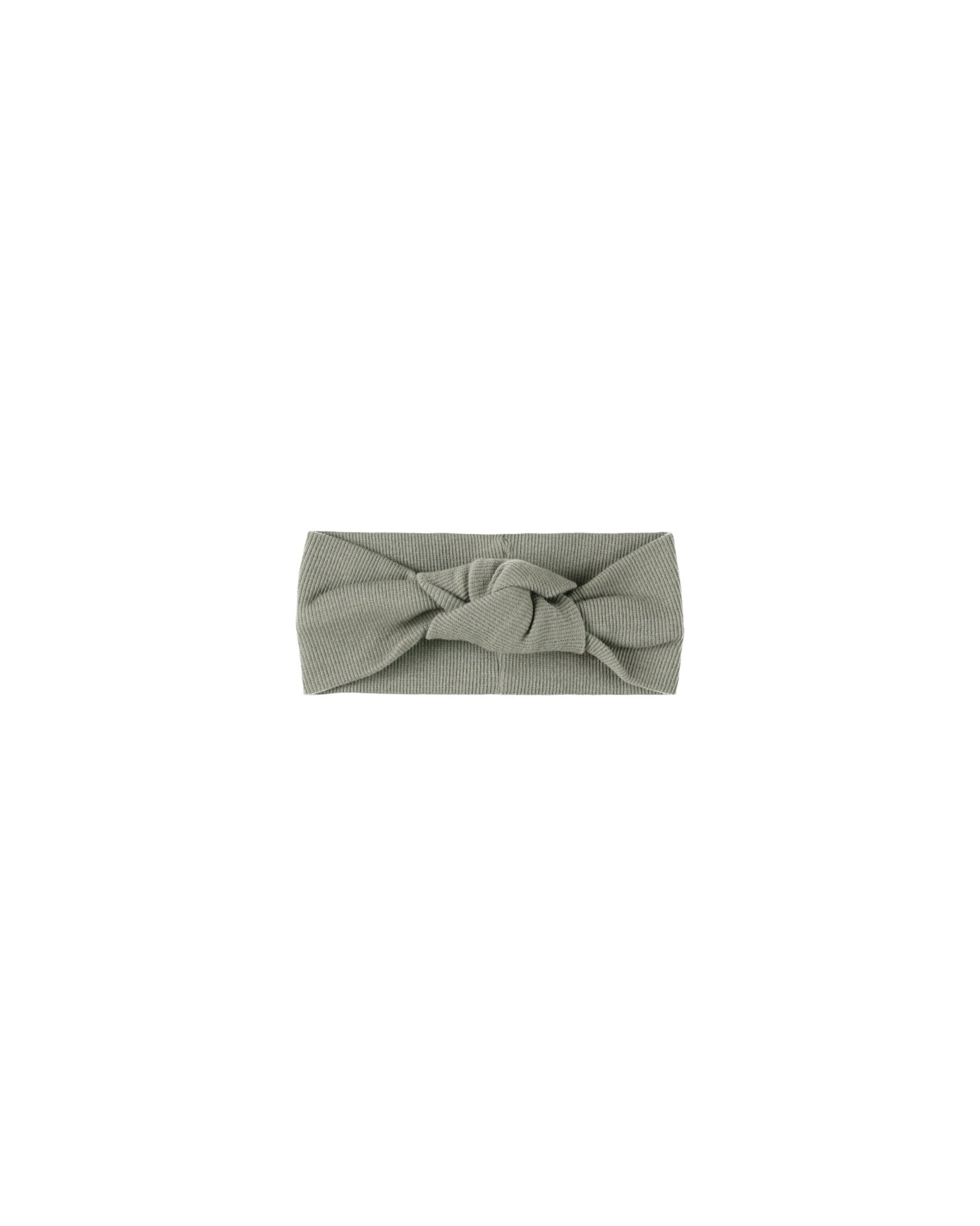 Ribbed Knotted Headband || Basil - LAST ONE 12/24M