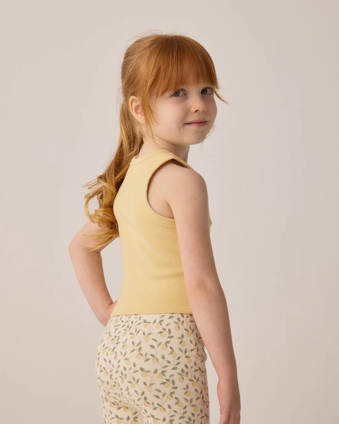 Ribbed Tank Set || Yellow, Ivory