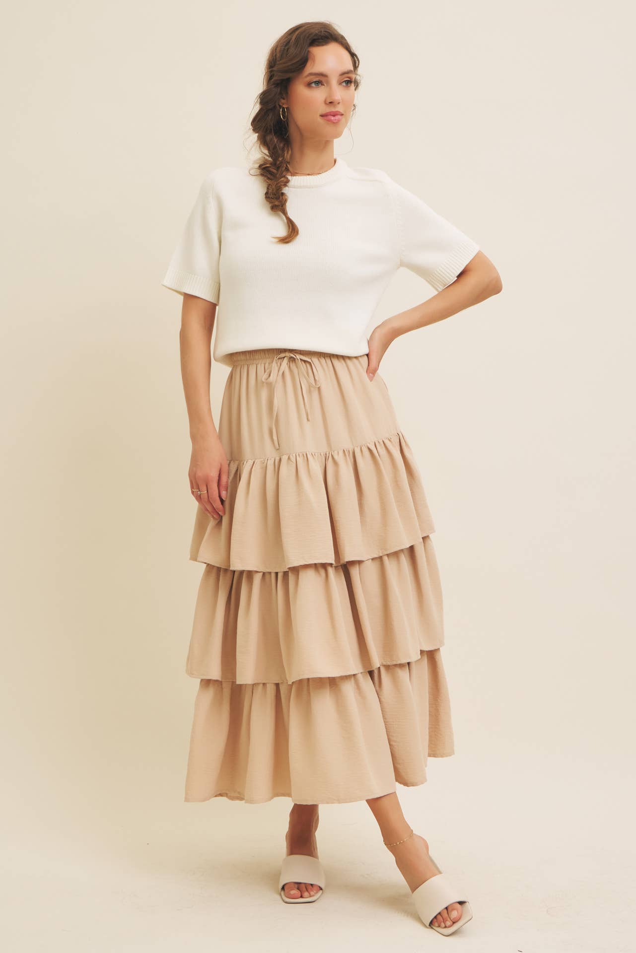 Round Neck Soft Sweater | Ivory