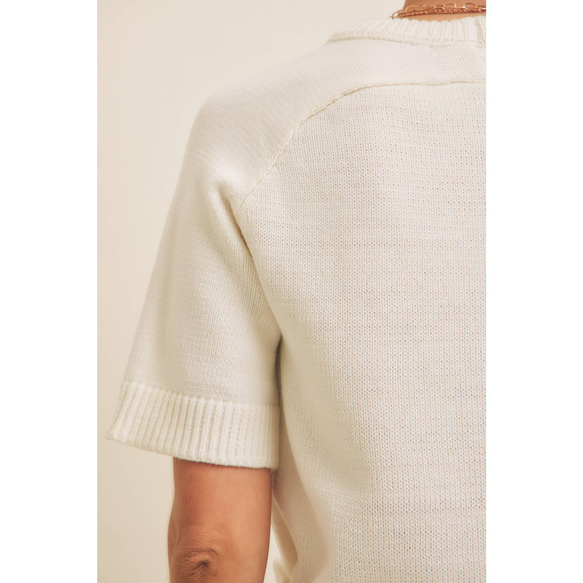Round Neck Soft Sweater | Ivory