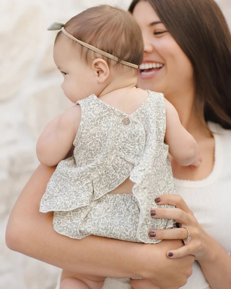 Green Ruffle Bloomer Ruffled Tulip Top + Bloomer Set || Green Garden – Khanh
