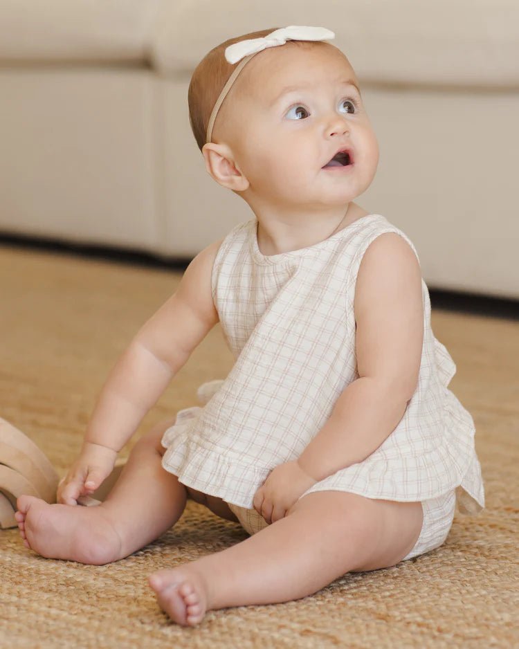 Ruffled Tulip Top + Bloomer Set || Oat Check