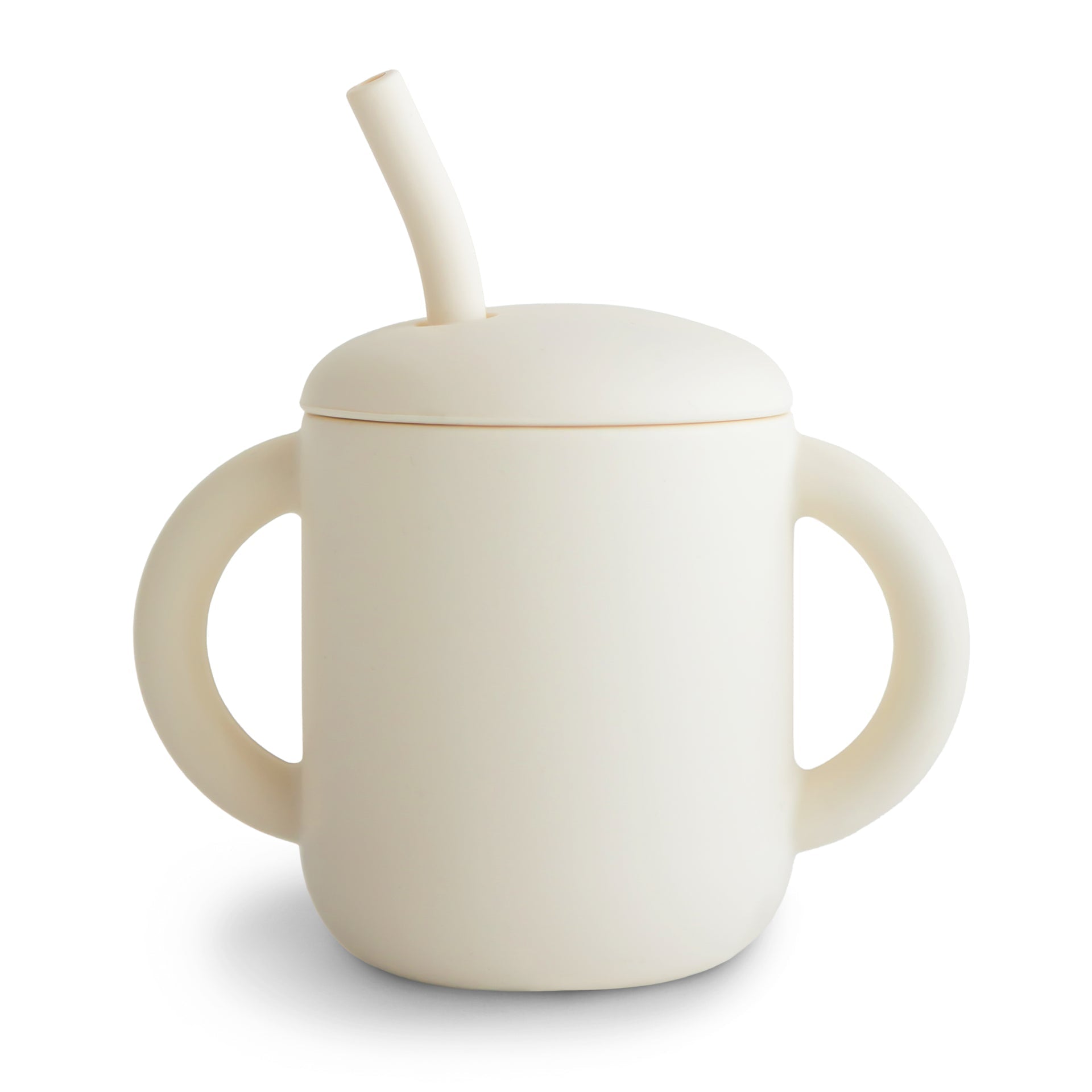 Silicone Training Cup + Straw | Ivory