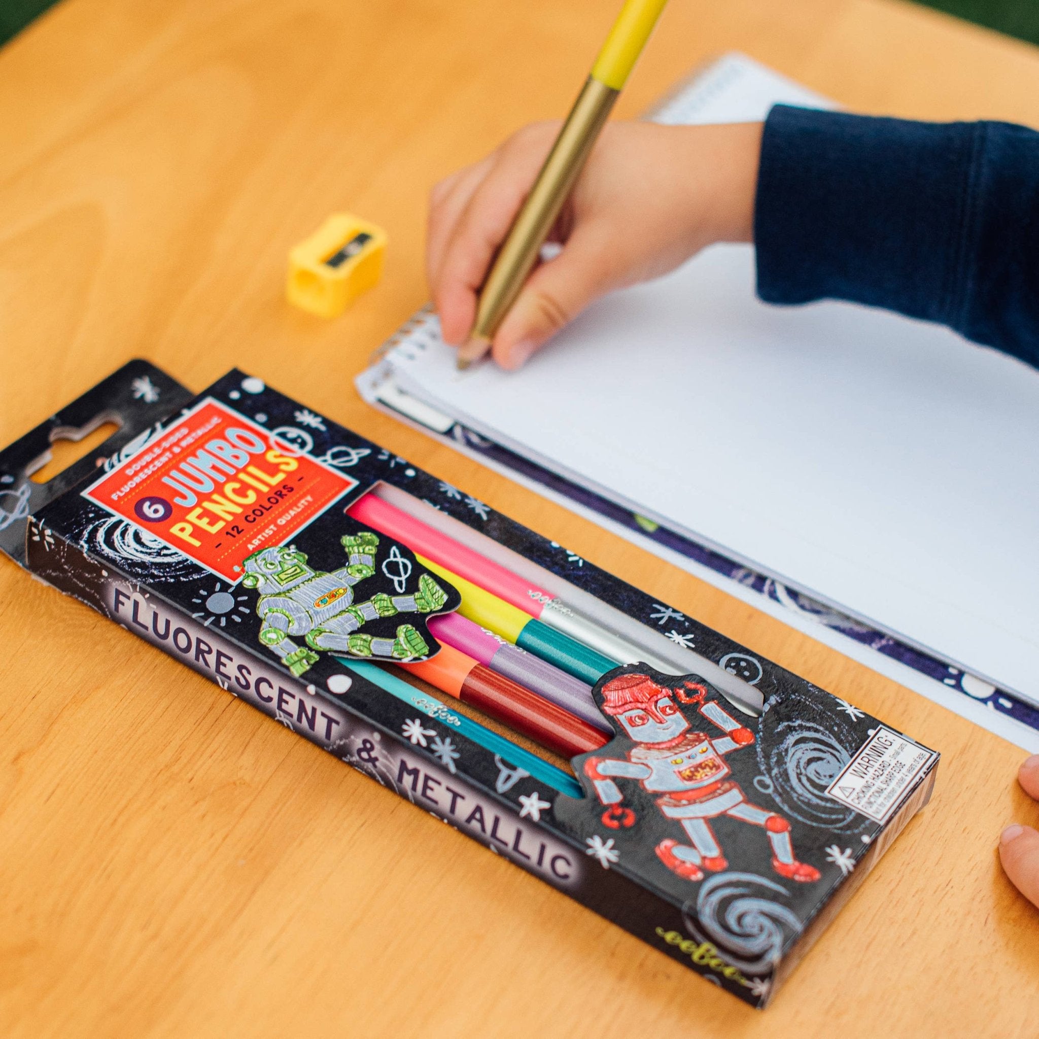 Silver Robot 6 Jumbo Special Pencils - Khanh
