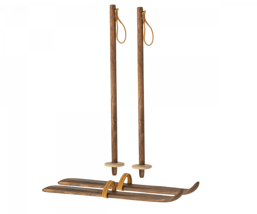 Ski and ski poles, Mum & Dad mouse