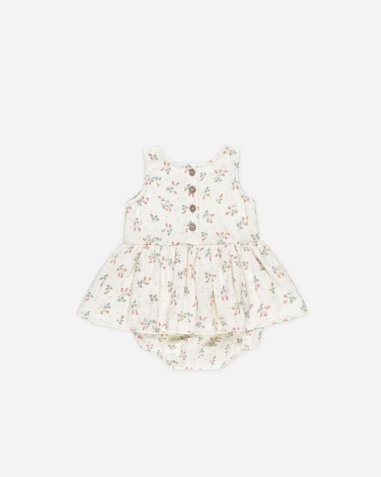 Skirted Tank Romper || Strawberries