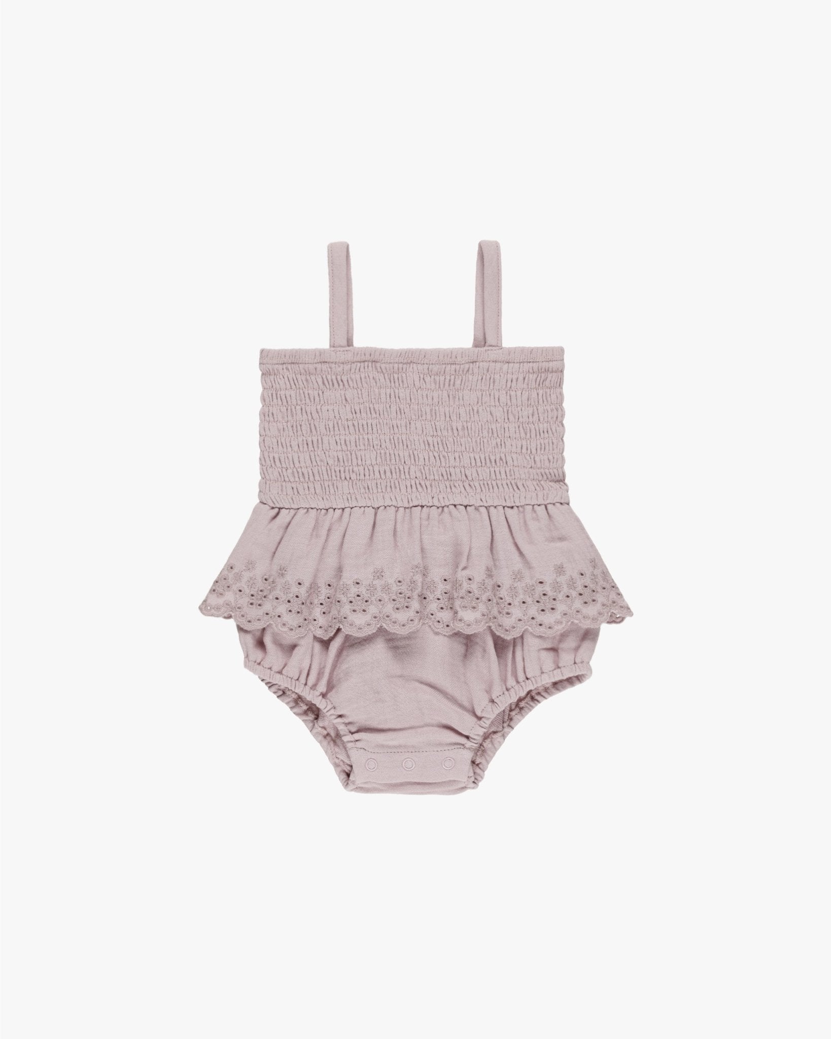 Smocked Skirted Romper || Lavender