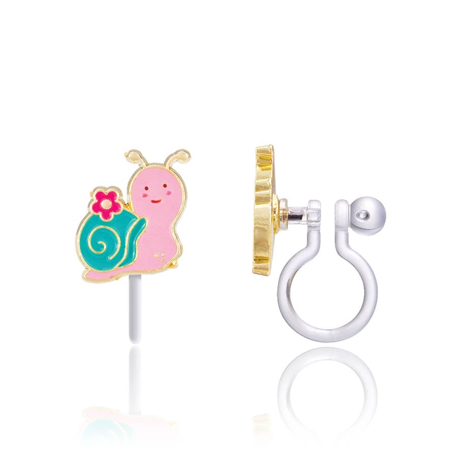 Snuggly Snail Earrings (Clip Ons)