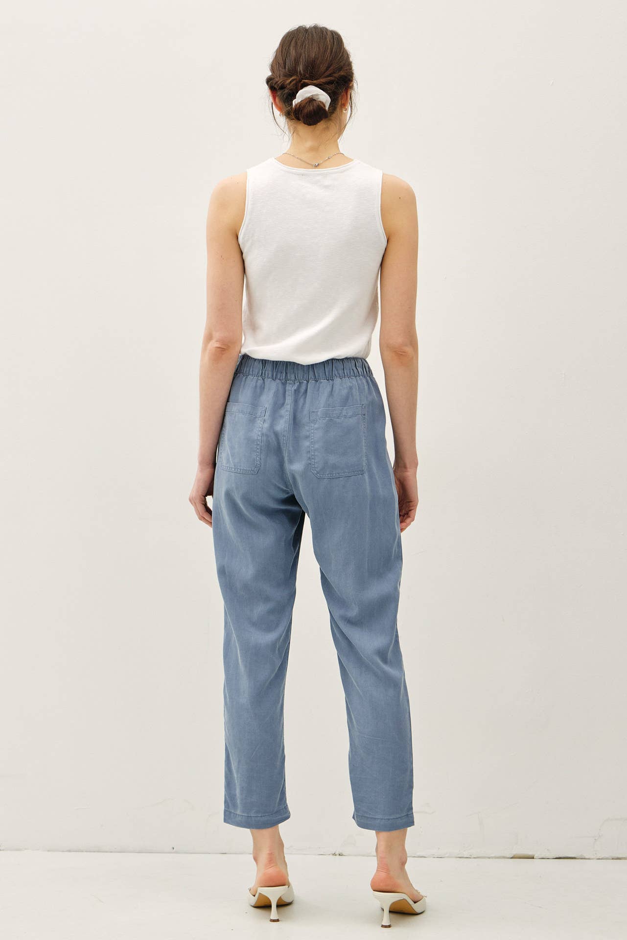 Tencel Tapered Pants || Slate Blue