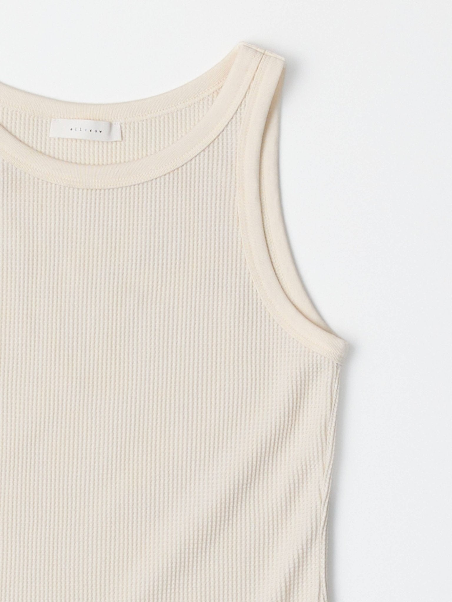 The Anza Thermal Knit Tank Top - Cream