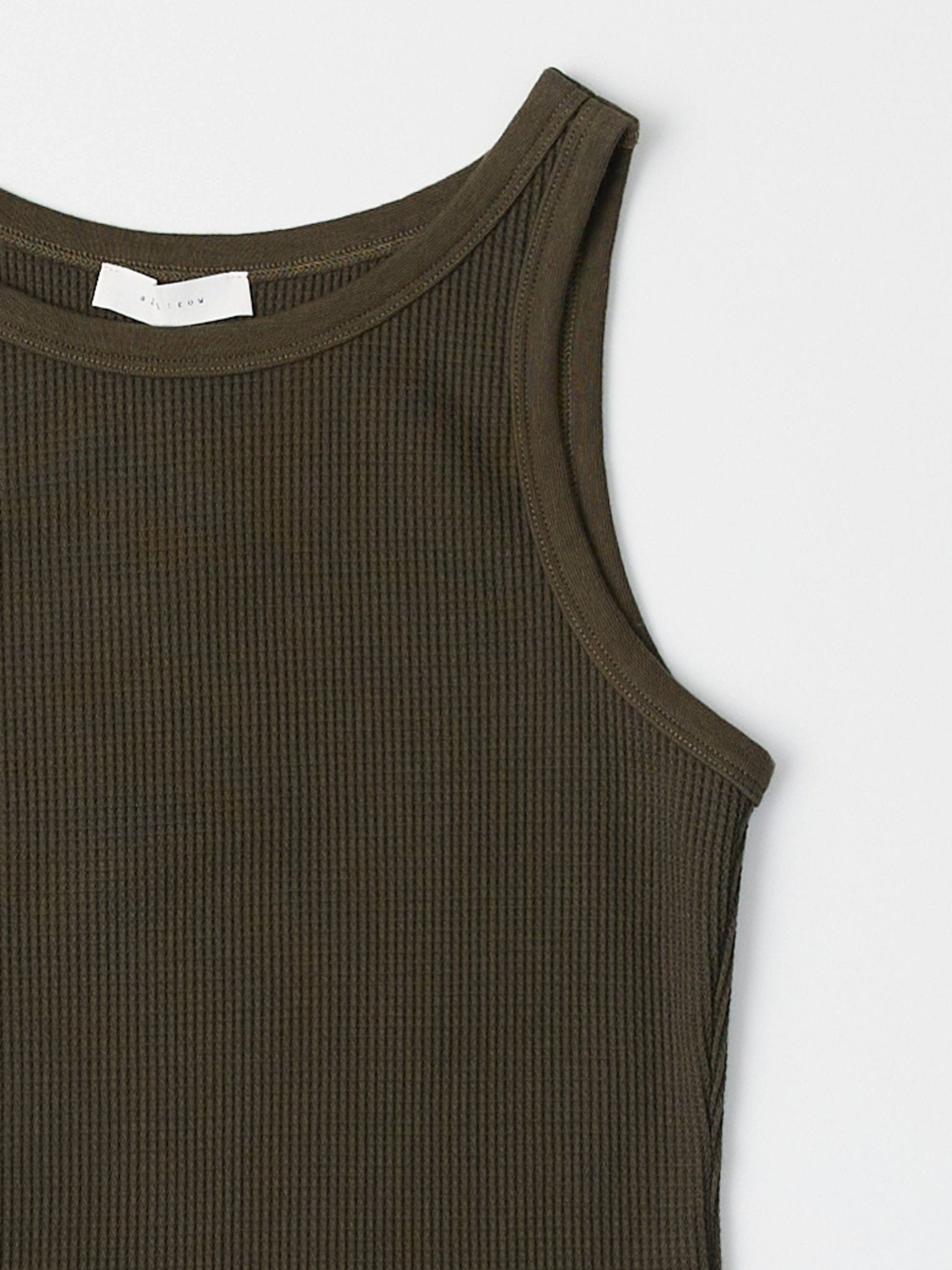 The Anza Thermal Knit Tank Top - Olive