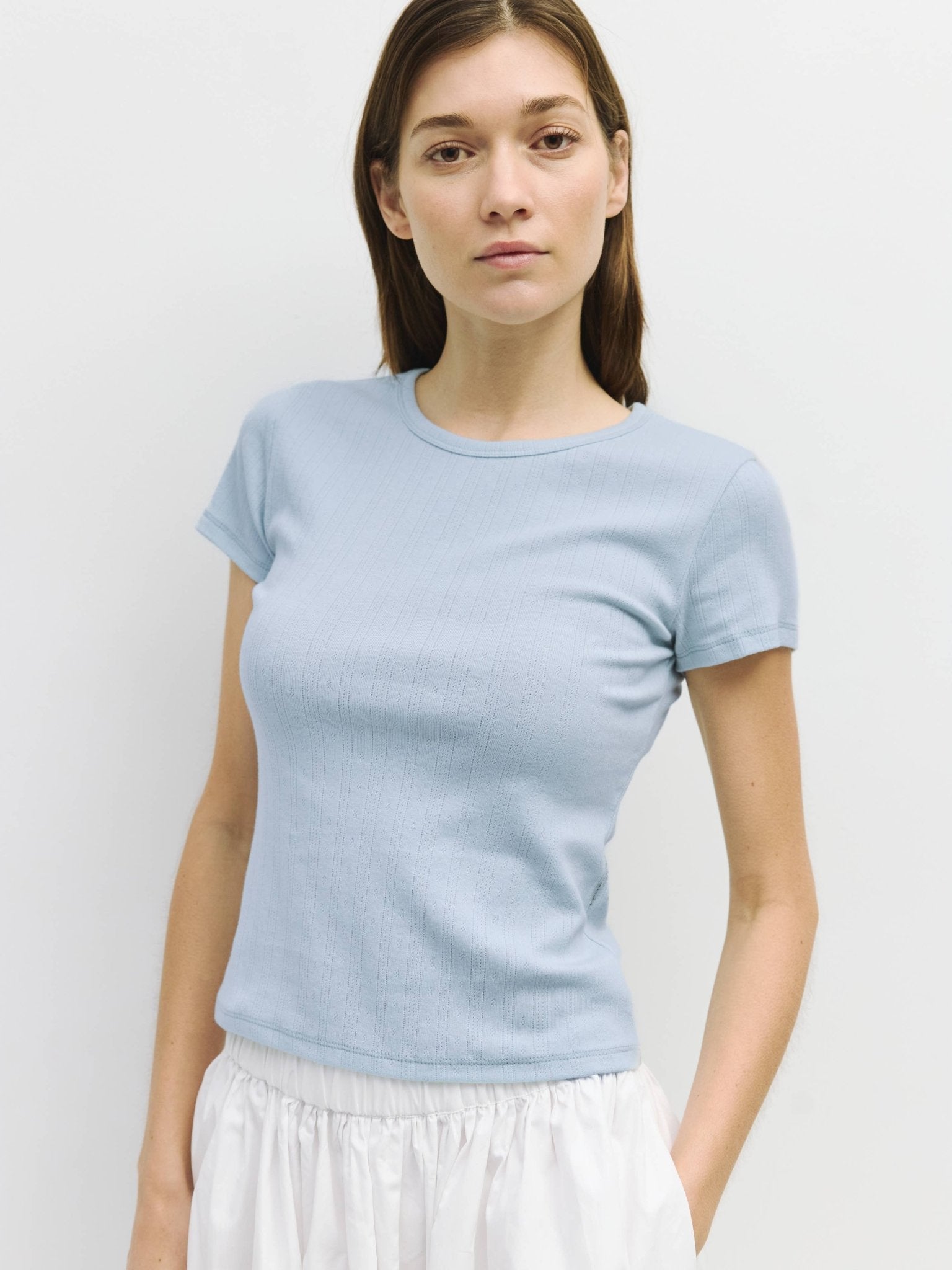 The Deborah Pointelle Top - Dew