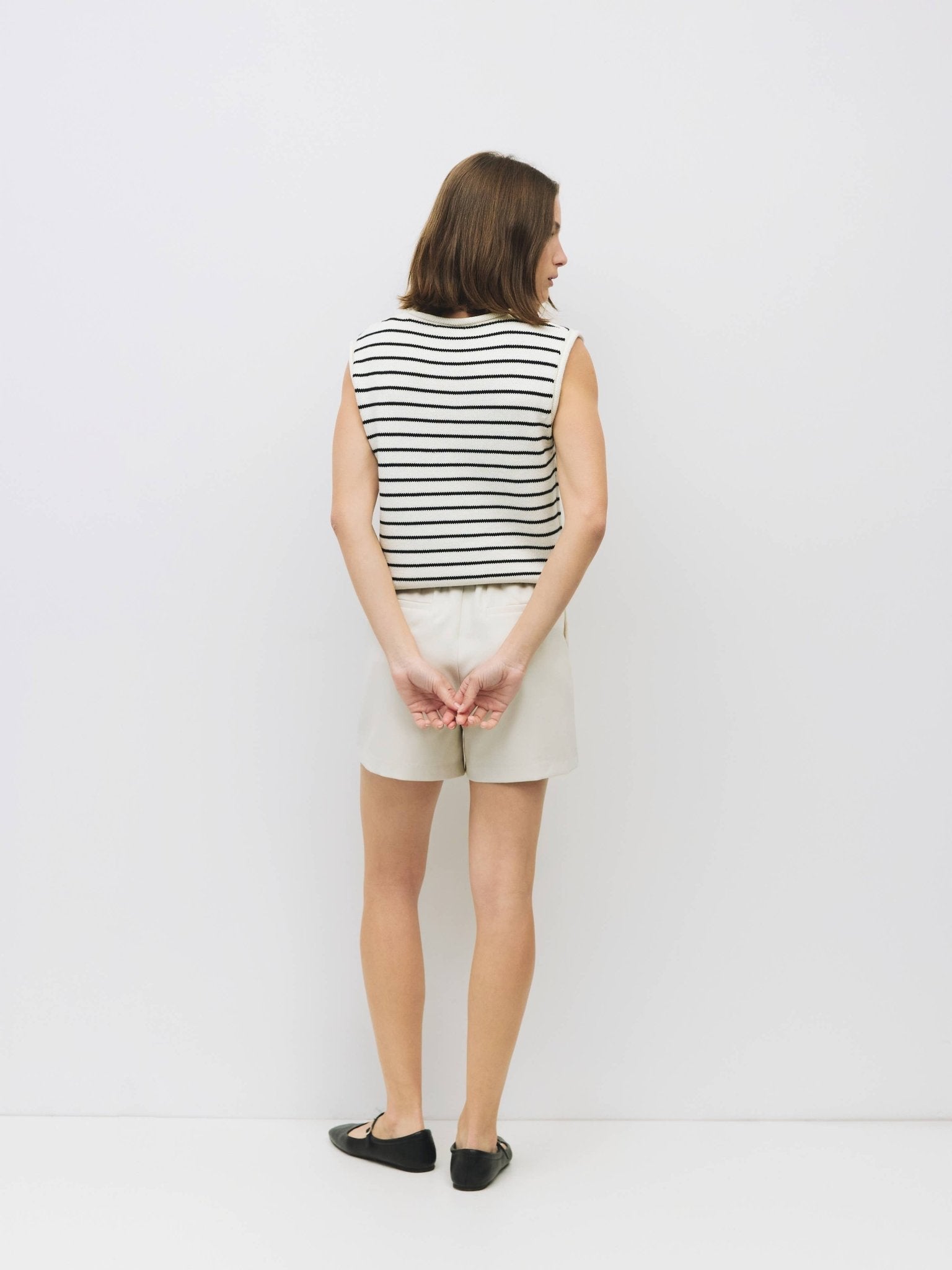 The Paulson Striped Sleeveless Knit Top