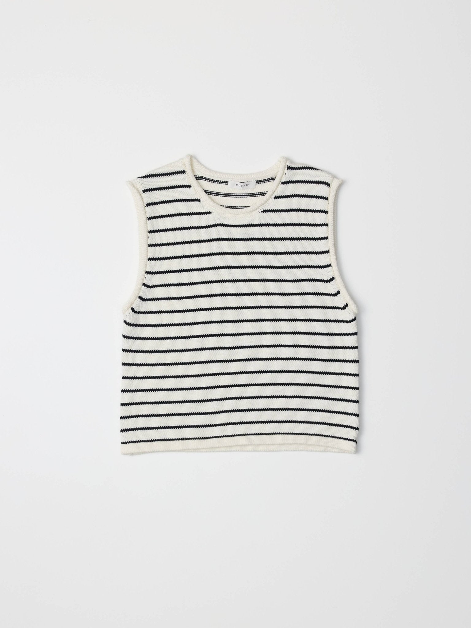 The Paulson Striped Sleeveless Knit Top