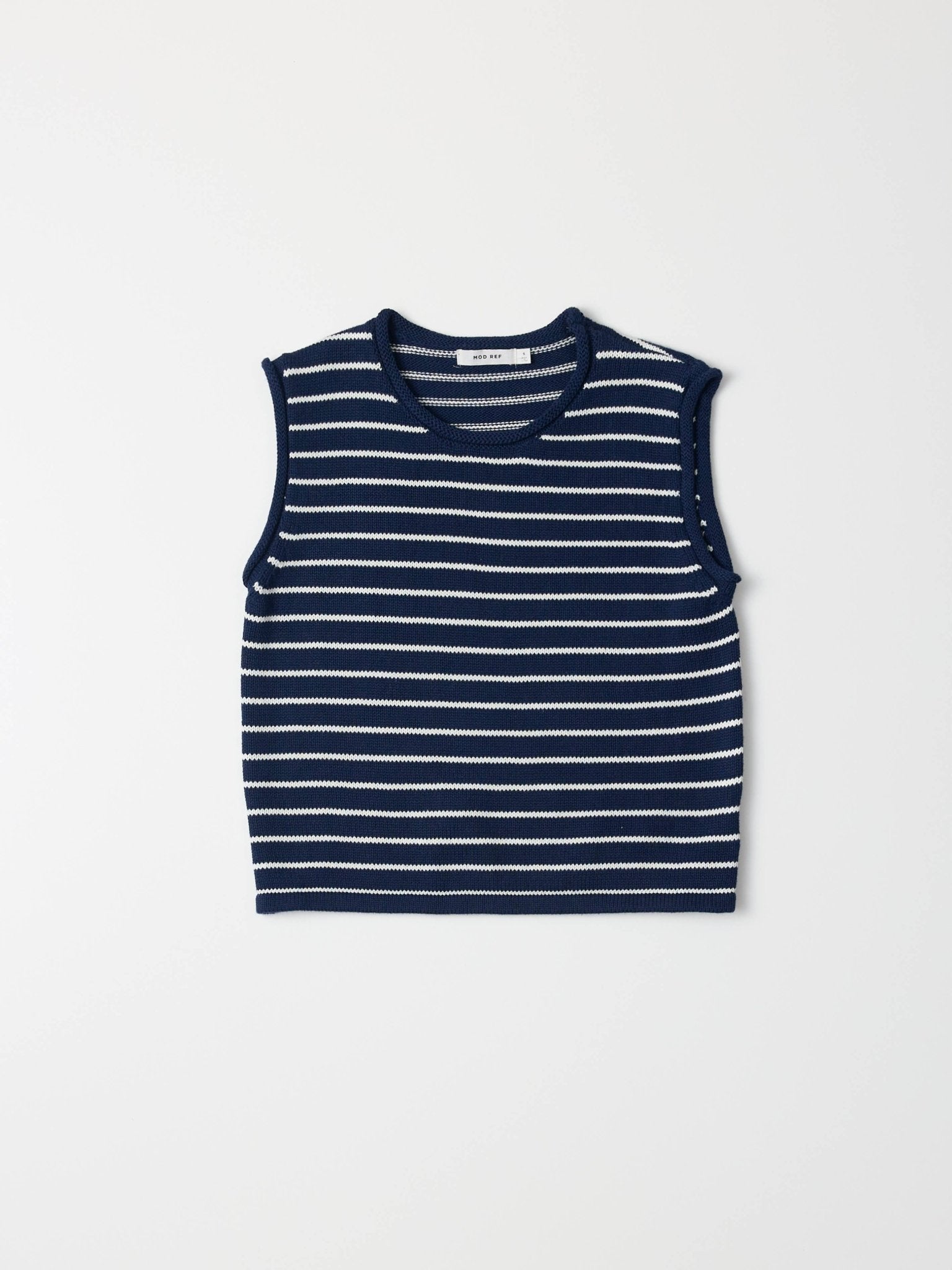 The Paulson Striped Sleeveless Knit Top