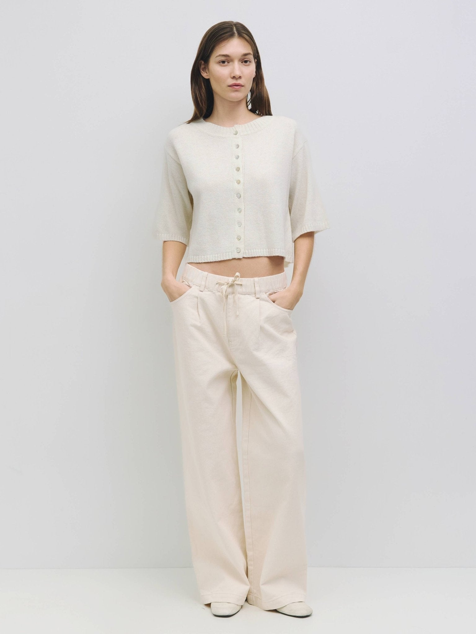 The Stacey Brushed Cardigan - Cream