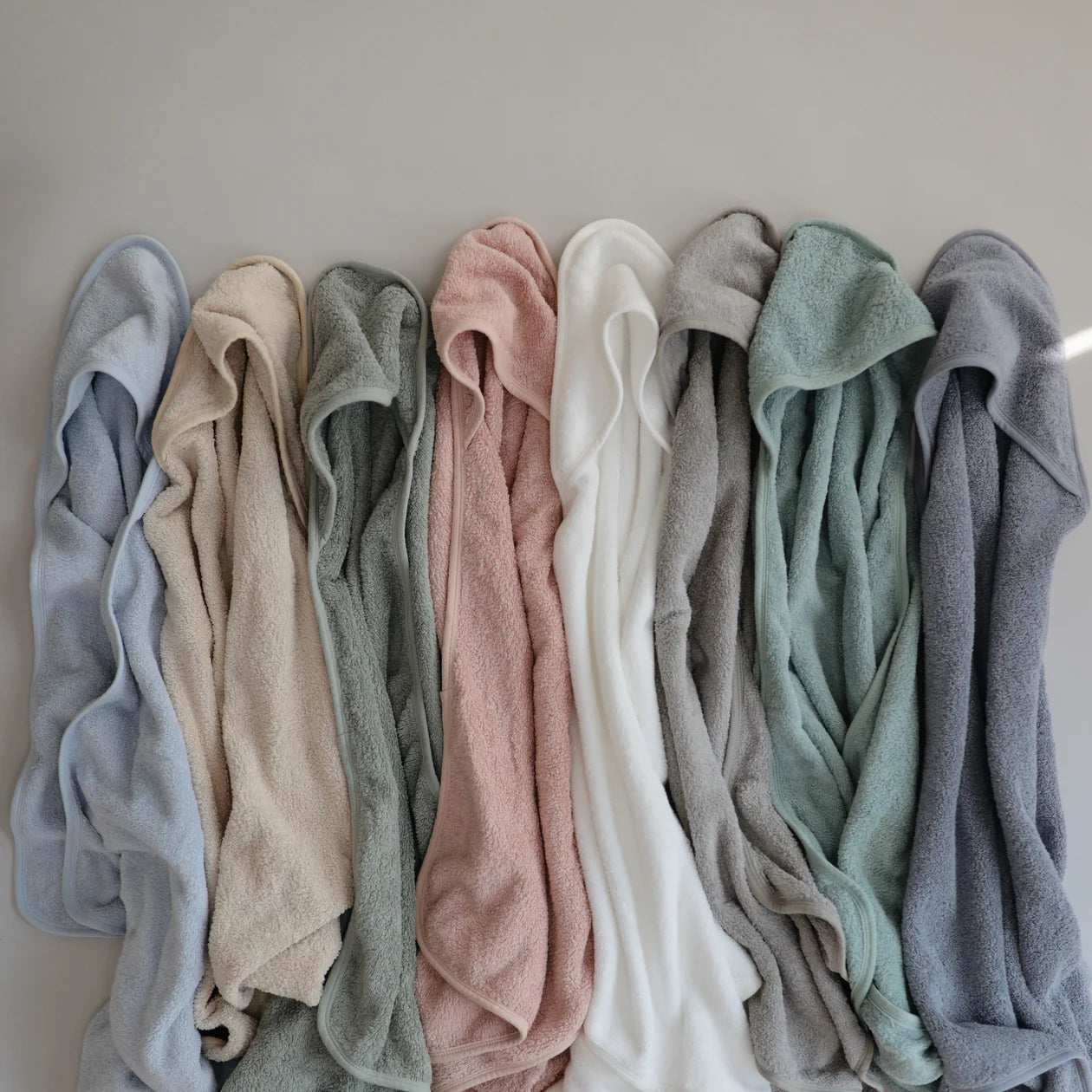 Organic Cotton Baby Hooded Towel - Fog
