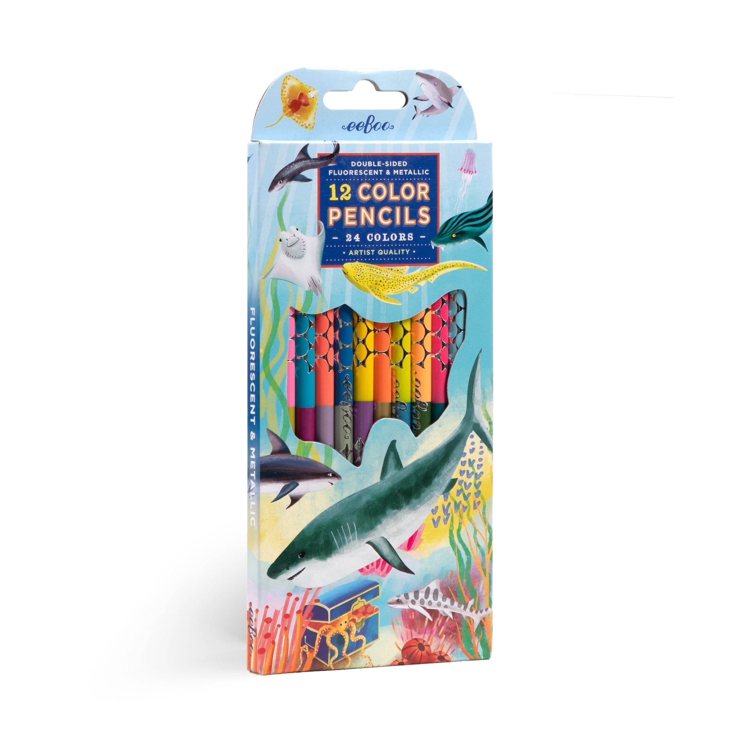 Shark 12 Double Sided Color Pencils