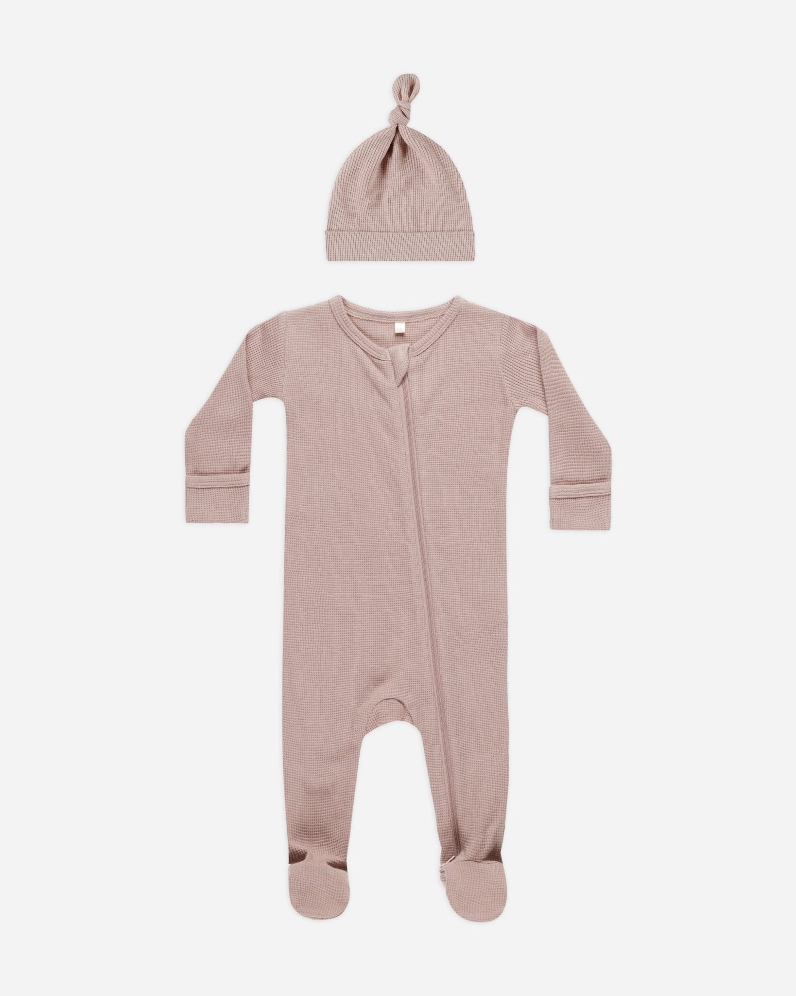 Waffle Sleep Set || Mauve - LAST 3/6M & 6/12M