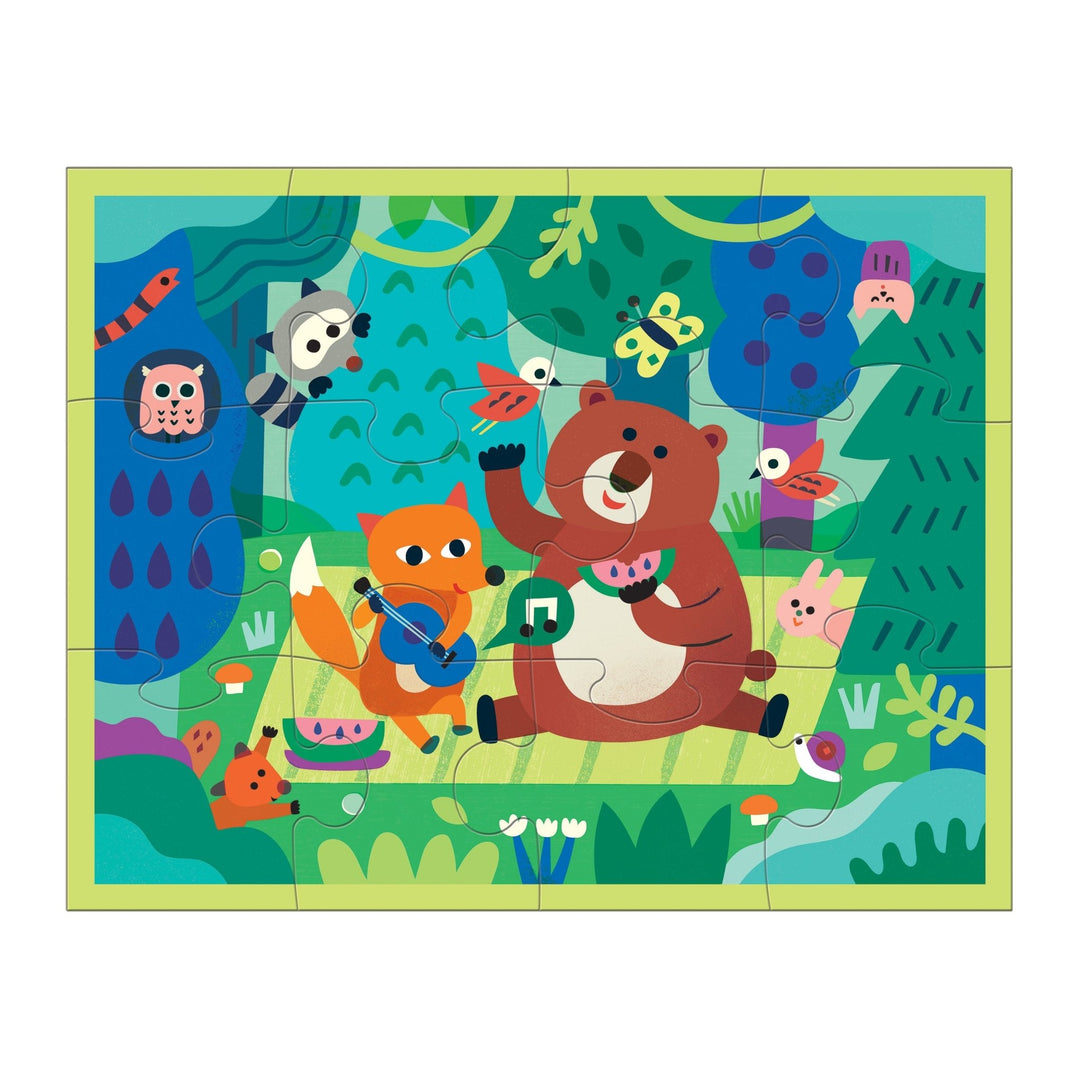 Puzzle 12 Pouch Woodland Picnic