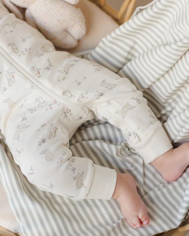 Zip Long Sleeve Sleeper || Bunnies