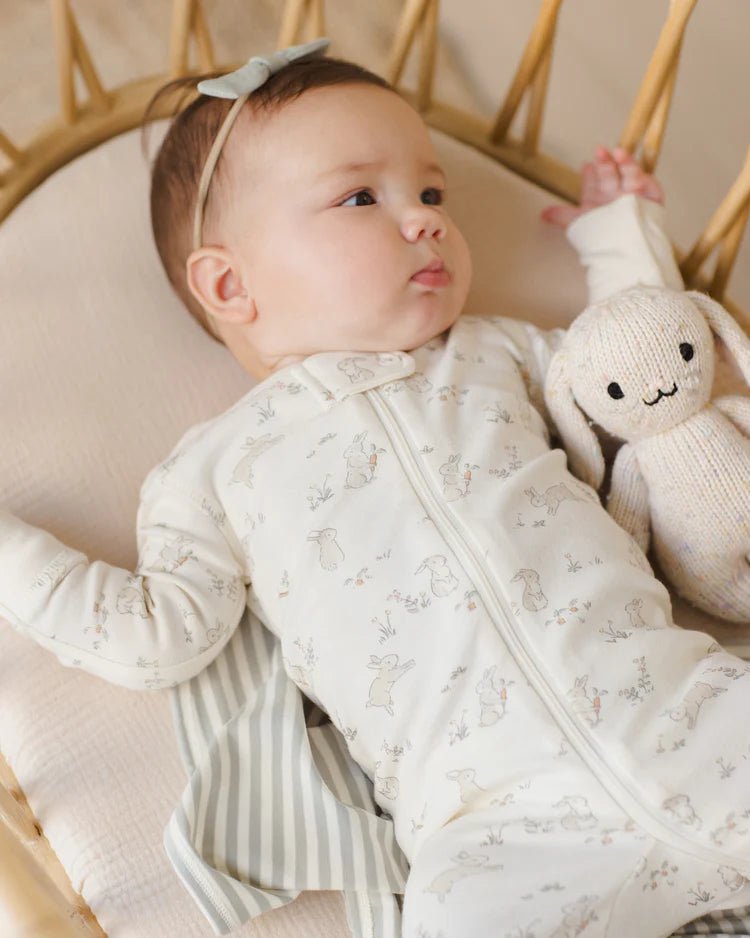 Zip Long Sleeve Sleeper || Bunnies