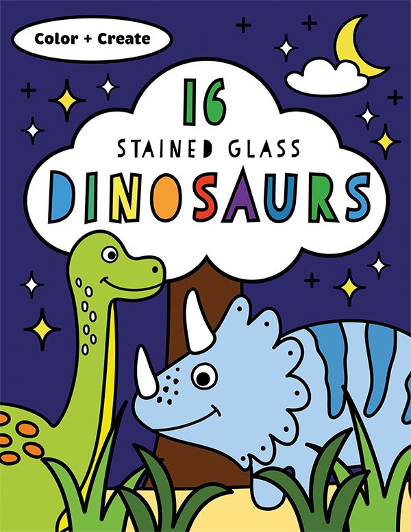 Stained Glass Coloring | Dinosaurs