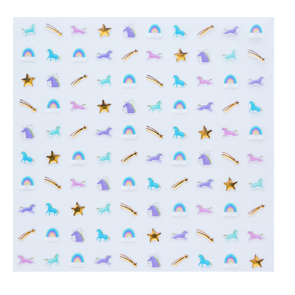 Unicorn + Rainbows Nail Stickers - 1 Pk.