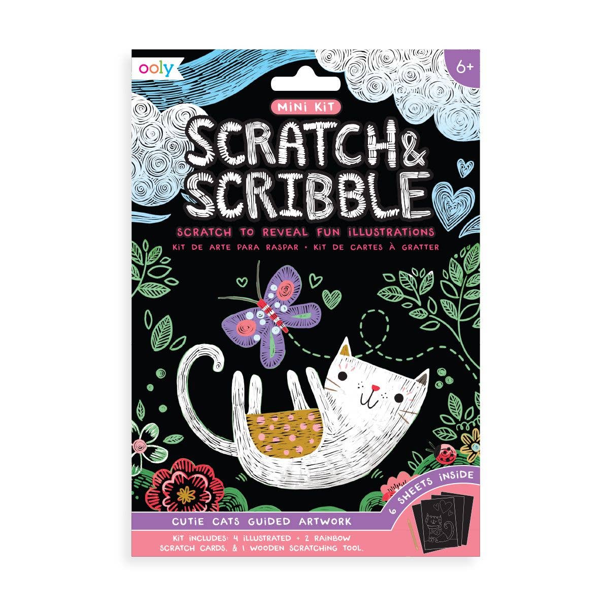 Mini Scratch & Scribble Art Kit | Cutie Cats