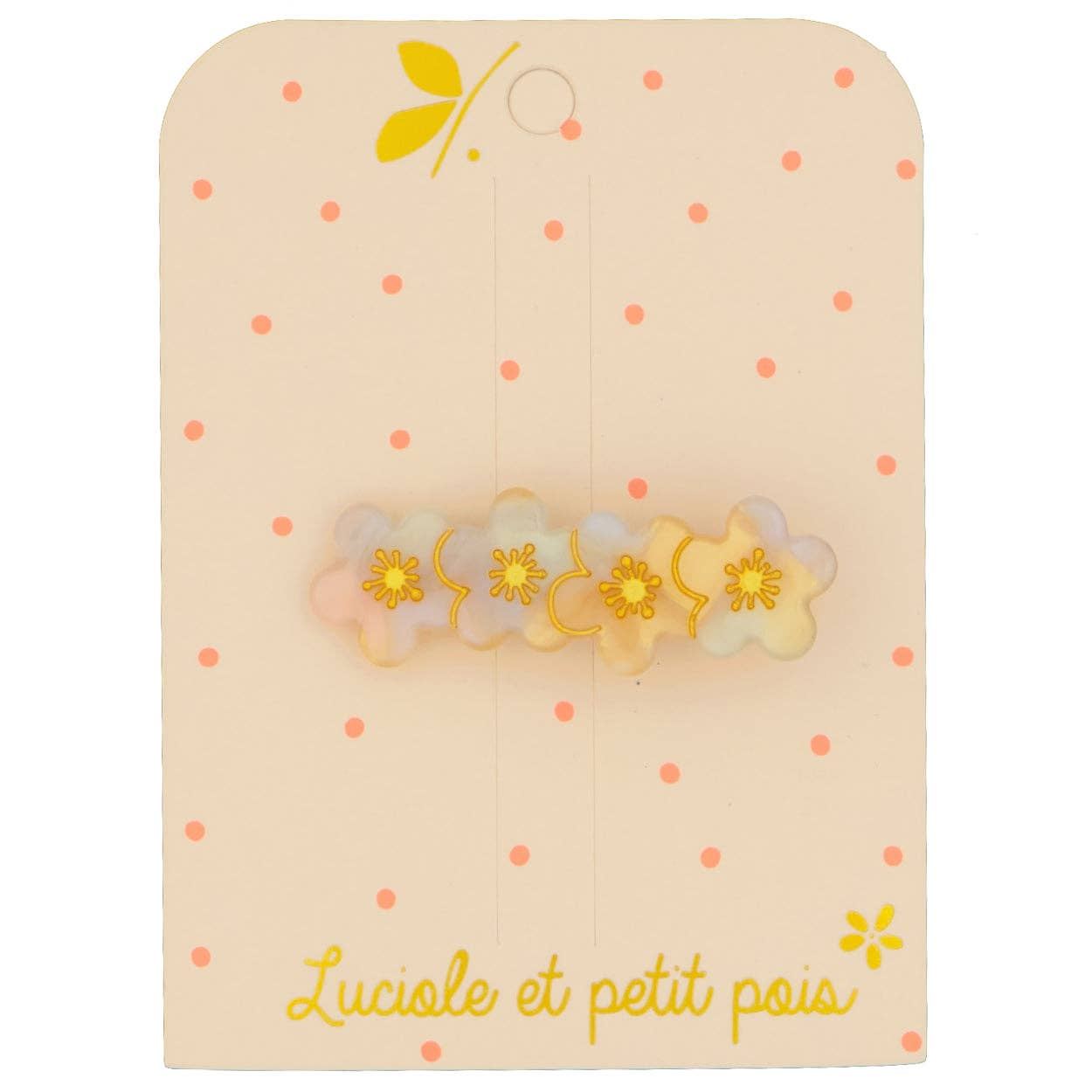 4 sakura flower hair clip - Multicolored mother - of - pearl - Khanh